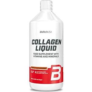 BioTechUSA Collagen Liquid | Gehydrolyseerd Collageen | met Essentiële Vitaminen en Mineralen voor Bindweefsel, 1000 ml, Tropisch fruit