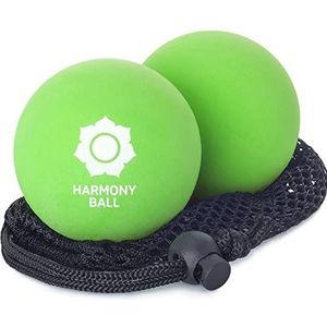 2 x massageballen van natuurlijk rubber en net. 2 x 6,3 cm massageballen, aangenaam zacht, perfect voor fascia massage en zelfmassage.