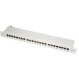 LogiLink - Patchpaneel - Lichtgrijs - 24-weg - Cat. 6A - 48,30 cm (19")