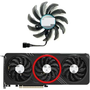 Voor GIGABYTE voor GeForce RTX4060 4060ti voor GAMING OC grafische kaart vervangende ventilator PLD08010S12HH(Middle fan)