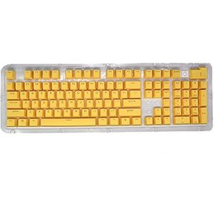 Archuu PBT-toetsen - 108 toetsen P9 - verlichte keycaps - Doorschijnende keycaps voor mechanische toetsenborden 61/64/87/104/108 toetsen (geel)