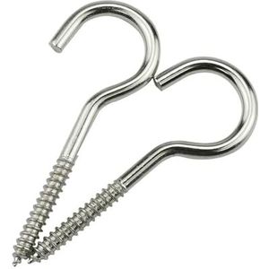 Schroefhaken Zelftappende schroefooghaken roestvrij staal nr. 1-16 10-30 stuks(Hook,NO.8 20pcs)