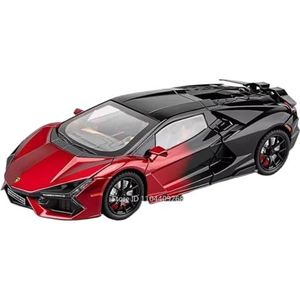 Schaalmodel auto 1:24 For Lamborghini Aventador SVJ 63 Revuelto Automodel Van Gegoten Aluminium Met Geluid En Licht Replica Model Auto(Revuelto Red)