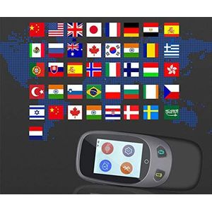 Smart Voice Translator Device - 4G WiFi Two Way Real Time Instant Language Translator Ondersteuning 41Talen om te leren Reizen Winkelen Zakelijk Zwart Decoration