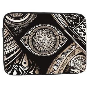 Western Pacific Traditionele Laptop Sleeve Bag voor Vrouwen, Schokbestendige Beschermende Laptop Case 10-17 inch, Lichtgewicht Computer Cover Bag, ipad case, Zwart, 10 inch