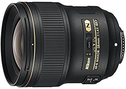 Nikon - AF-S Nikkor 28mm F1.4E ED - Camera Lens - Zwart - Inclusief UV en CP Filter
