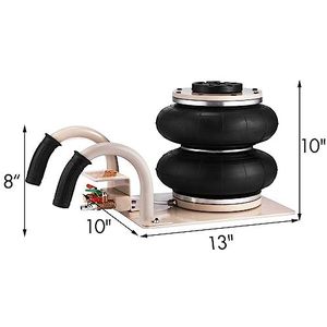 2/3 Ton Car Jack Double/Triple Bag Air Jack Pneumatische Jack Fast Lifting Hoogte 30 / 40CM Van SUV Auto Lift Repair Tool Voor dagelijks thuisgebruik(2 Ton White)