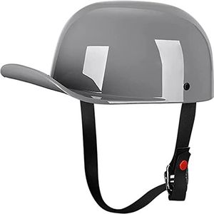 Motorcycle Skull Cap Halve Helm, Volwassenen Mode Licht Open Gezicht Baseball Cap Helm DOT Goedgekeurde Mannen en Vrouwen Retro Half Overdekte Helm voor Cruiser Bromfiets Chopper Decoration