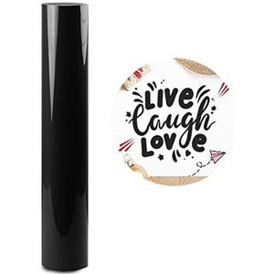 Zwart Zelfklevende Vinyl folie Permanente Plotterfolie, 30cm x 305cm Zelfklevende Glanzend Vinyl Rol, Premium Chroom Vinyl, DIY Knutselwerk, Auto Sticker, Window Graphics