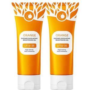 Orange Exfoliating Gel Lf16-35, 2025 Sinaasappel Enzym Hydraterende Gezichts-/Zuiverende Exfoliërende Peel Gel - Diepe Reiniging en Hydratatie voor Gezicht & Lichaam(2pack)