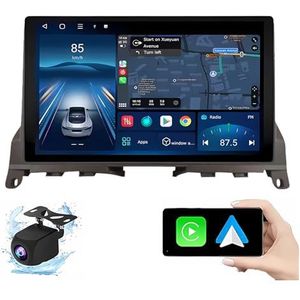 Android 14.0 2 Din Autoradio 9"" Touchscreen Auto Stereo voor Benz Class 3 W204 2006-2011 met Draadloze Carplay Android Auto GPS navigatie AHD Omgekeerd beeld Stuurwielbediening(Brown,P6(8G+128G))