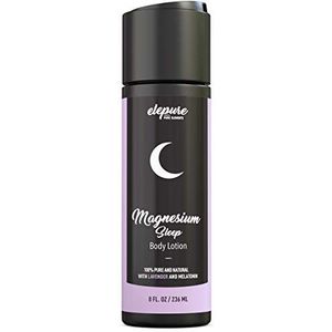Magnesium Sleep Lotion met lavendel en melatonine - Topische toepassing Nachtcrème voor Slaap Aid - Hoge potentie - Organische materialen - Groot formaat - Grote waarde - 8 fl. oz