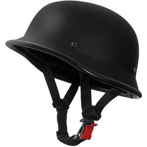 Vintage Duitse Stijl Motorhelm Open Helm DOTECE Goedgekeurde Heren en Dames Jet Scooter Helm voor Volwassenen Heren en Dames fiets Bromfiets Helm 1,XXXL=65~66CM