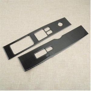 Interieurstrips 2 stuks Zwarte Auto Venster Lift Schakelpaneel Cover Trim Sticker Frame Decor voor Nissan 350Z 2003 2004 2005 2006 2007 2008 2009 LHD auto interieurstrips