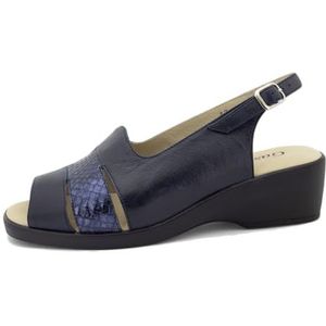 Gasymar - 1554 sandalen met sleehak, marineblauw, voor dames, marineblauw 36859, 36 EU
