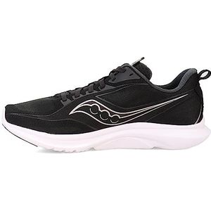 Saucony Kinvara 13 Hardloopschoenen voor heren, zwart/zilver, 10,5 UK, Zwart Zilver