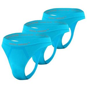Sesto Senso Heren Strings G-Strings Sexy 3 Pack Naadloos Turkoois S/M