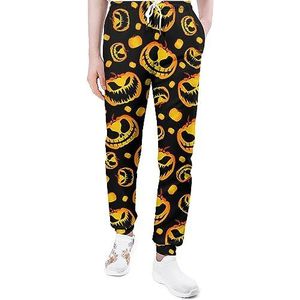 Halloween Pompoen Schedel Joggingbroek Voor Mannen Yoga Atletische Jogger Joggingbroek Trendy Lounge Jersey Broek 5XL