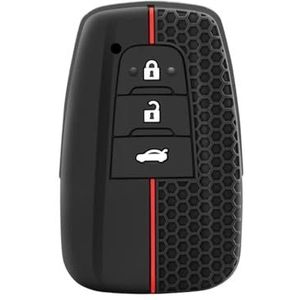 Autosleutel beschermhoes Siliconen Auto Afstandsbediening Sleutel Case Cover Shell Fob Voor Corolla Voor Prius Voor Camry CHR C-HR RAV4 Voor Altis Land Cruiser Keyless Sleutel Shell(3 buttons)