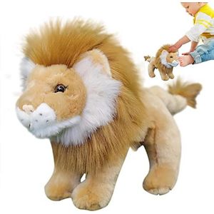 Opgezette Leeuw,Levensechte leeuw dieren pluche, jungle dieren pluche kussen speelgoed - 7,08 inch schattige knuffeldieren voor meisjes jongens, mooie woondecoratie Tacery