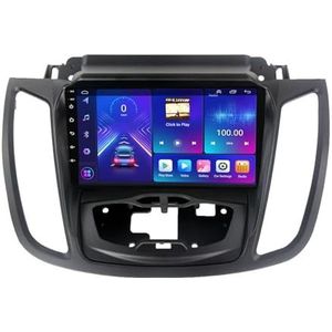 Android 14.0 2 Din Autoradio 9"" Touchscreen Auto Stereo voor Ford Kuga 2 Escape 3 2012-2019-[Ingebouwd CarPlay/Android auto/DSP/GPS]-Support MIC/Stuurbediening/Bluetooth 5.0(P5 4G+WIFI 8Core 6G+128G)