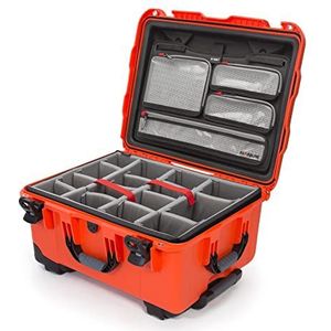 Nanuk 950 waterdichte harde koffer met deksel organizer en gewatteerde verdeler - oranje