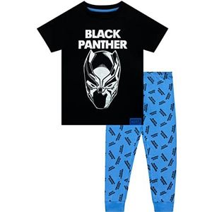 Marvel Jongens Zwarte Panter Pyjama Korte Mouw Avengers PJ Voor Kinderen Zwart 134