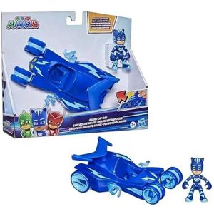 PJ MASKS F2135 Deluxe Vehicle Preschool, Cat-Car Toy with Catboy Action Figure for Kids Ages 3 and Up, Black