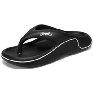 Dia's, Strandslippers for heren - Zomerse casual sandalen for buiten en aan zee,voor dames en heren(Black,45 EU)