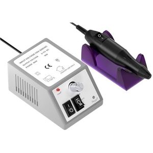 Elektrische nagelboormachine, freesset met schuurfrees, pedicure, manicureboorset, manicure-instrument, salonuitrusting(Gray,EU Plug)