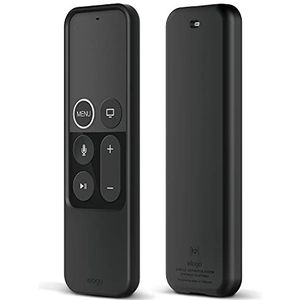 elago R2 Slim Remote Case Compatibel met Apple TV Siri Remote 4K (5e) / 4e generatie - Slim Fit, krasvrij siliconen, schokabsorptie (Zwart)