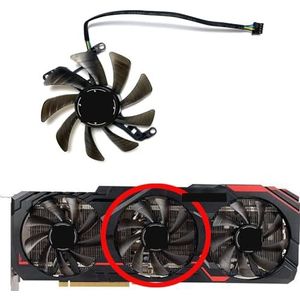 Voor GAINWARD voor GeForce RTX3060ti 3070 3070ti 3080 3080ti Wind Chaser OC grafische kaart vervangende ventilator T129215SU(Middle fan)