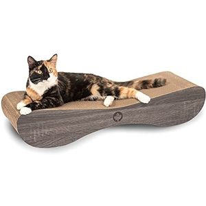 CanadianCat Company ® | Satelliet 2,0 krabmeubel, krabplank gemaakt van golfkarton | ca. 76 x 24 x 15 cm