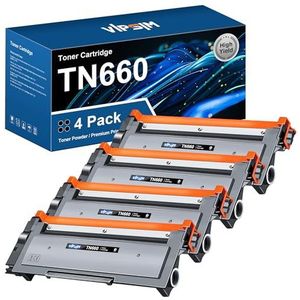 TN660 Tonercartridge Broer Printer Vervanging met Brother TN 660 TN-660 TN630 Hoog rendement te gebruiken met HL-L2380DW HL-L2320D HL-L2340DW DCP-L2540DW MFC-L2700DW MFC-L2720DW printer (zwart, 4