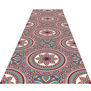 Non Slip Runner Rug Living Room Accent Farmhouse Runner Rug Vintage Vibrant Area Rug, Hallway Kitchen Living Room Office Carpet Runner Rug, 60cm/80cm/100cm/120cm Wide (Size : 60x200cm)