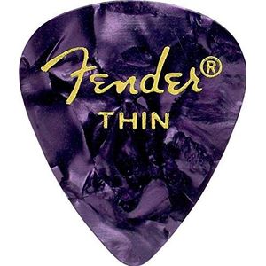 Fender Premium Celluloid 351 vorm picks, dun, paars Moto, 12-Pack