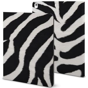 Folio Case voor iPad Pro11 Inch 2020/2021iPad Air 5e/4e iPad 10.2 Inch2020 Generatie iPad 10.9 Inch 2022/2020 Zebra Animal Gedrukt Stand Zachte Achterkant