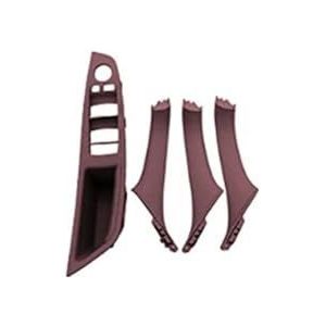 Handgrepen Het Interieur Auto Deurgreepbekleding Voor BMW 5-serie F10 F11 Linksgestuurd In Grijs, Beige, Zwart(A - Red Wine)