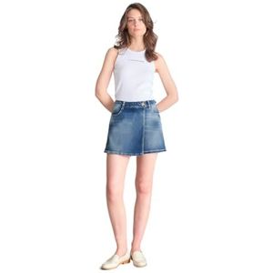 Le Temps des Cerises Korte rok Monaco in blauwe jeans, Blauw, 30 NL