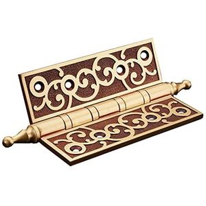 Europese messing dikke lagerscharnieren/houten deur zwart goud dempende scharnieren met schroeven(4INCH)