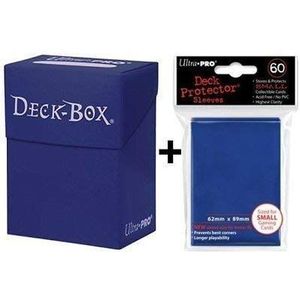 Ultra Pro Deck Box + 60 Small Size Protector Sleeves - Blue - Yu-Gi-Oh!