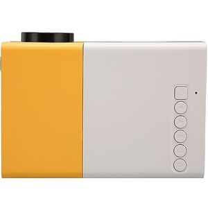 Draagbare Projector, Ondersteuning 32G Geheugenkaart 100‑240V Miniprojector 200 Lm 5V 2A Voeding met Afstandsbediening voor Mobiele Telefoon (EU-stekker)