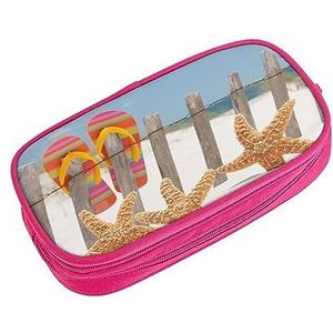 ASEELO Etui Flip Flop Grote Potlood Pen Pouch Tas Hoge Opbergtas voor Kinderen Vrouwen Mannen School Kantoor Case Zwart, roze, pencase, Schoonheid Case