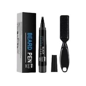 Baardvulpennenset, vult onmiddellijk schaarse gebieden, waterdicht en zweetbestendig, ontworpen voor mannen, gezichtshaarversterker en baardstylingpen