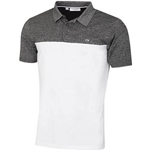 Calvin Klein Heren lichtgewicht golfpoloshirt - Antraciet/Wit - L
