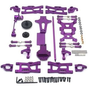 Metalen upgrade aangepaste onderdelen for WLtoys 1/14 144010 144001 144002 afstandsbediening auto(PURPLE)