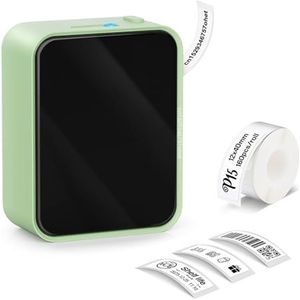 Draagbare Stickerprinter P15 Zelfklevende Labelprinter Draadloze Bluetooth Thermische Printer Miniprinter Gebruiksvriendelijk(Green)