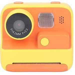 Print Camera, Video Front Rear Dual Lens Kids Camera Invullicht 48MP Foto's voor Dagelijks Gebruik (Geel11)