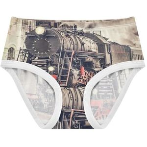 YOUJUNER Meisjesondergoed Vintage Stoommotor Trein Peuter Onderbroek Katoenen Broek Kleine Meisjes Slips Comfort Kids Onderbroek, Meerkleurig, 6 jaar