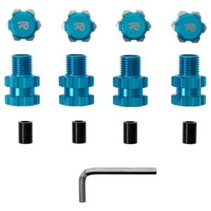 4 STKS Aluminium 17MM Extended Wheel Hex Adapter RC Onderdelen voor Traxxas 1/10 Maxx RC Auto, Blauw